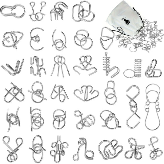 Coffret de casse-têtes métalliques - 24 Puzzles